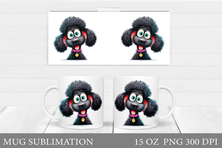 Cute Dog Mug Sublimation. Funny Dog Mug Wrap Design