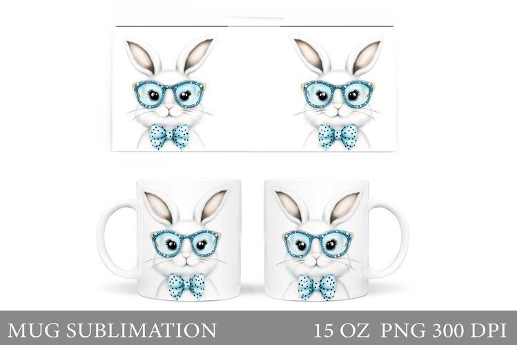 Cute Bunny Mug Design. Cute Bunny Sublimation example image 1