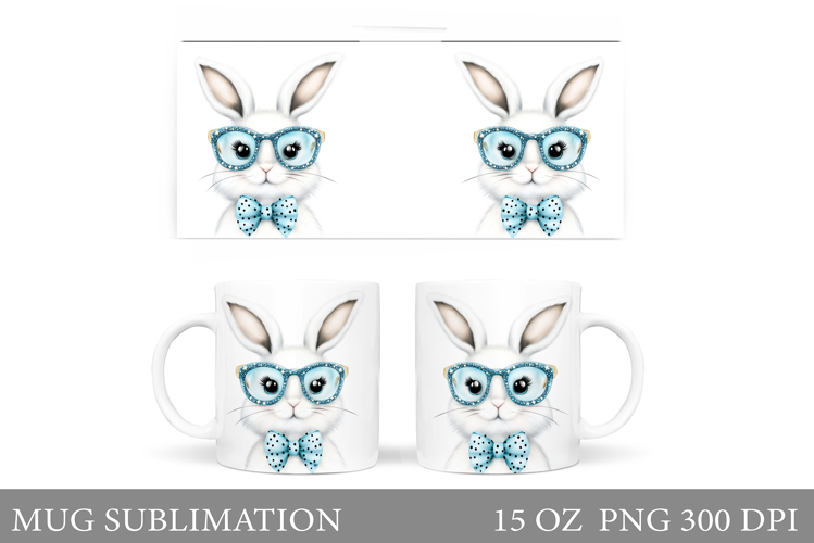Cute Bunny Mug Design. Cute Bunny Sublimation