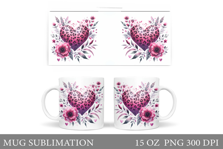 Flowers Mug Wrap Design. Flowers Sublimation