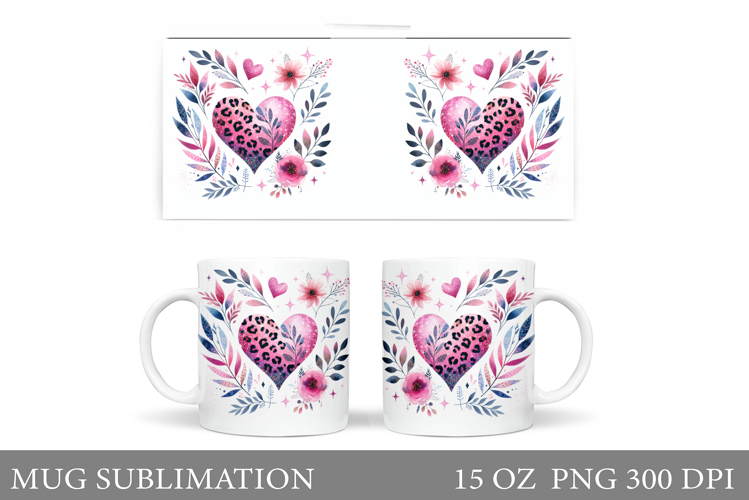 Flowers Mug Design. Floral Mug Sublimation