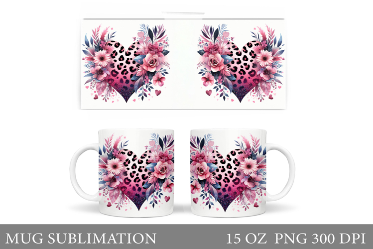 Flowers Mug Design. Floral Mug Sublimation
