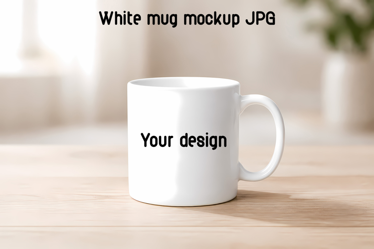 White Mug Mockup | Coffee Cup JPG
