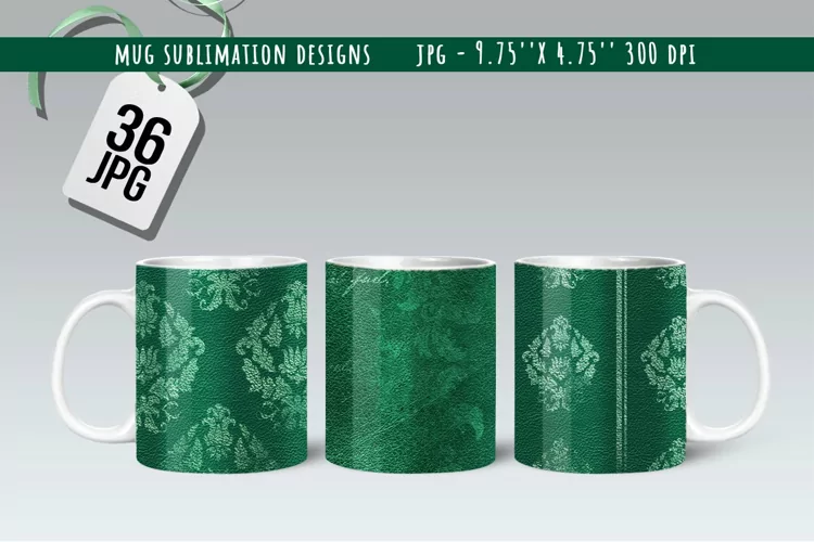 Vintage Deep Green Mug Designs
