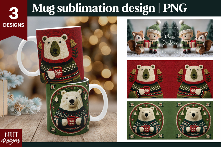 Funny Christmas Mug 15oz Christmas Polar Bear Mug Wraps