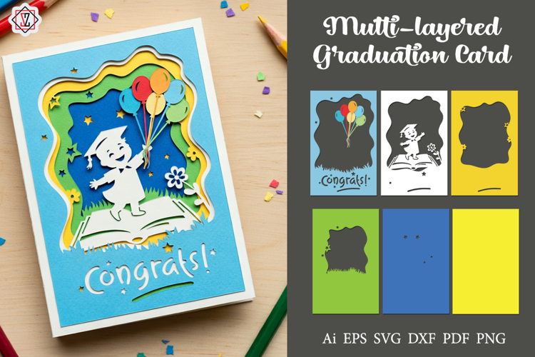 Layered Graduation Card