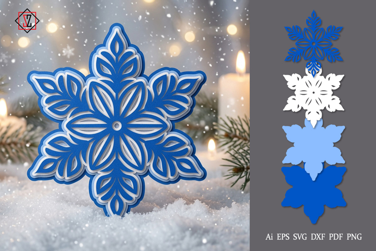 Layered Snowflake | Cutting Files