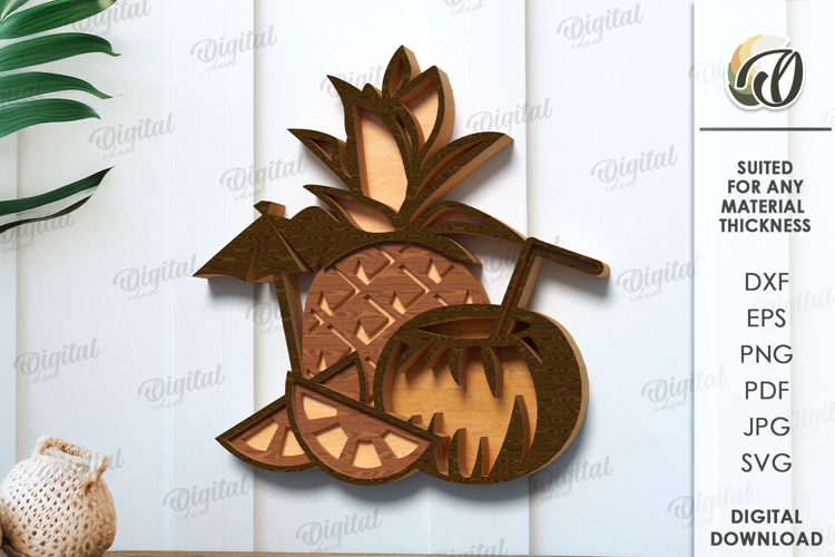 Multi Layered Summer Sign Laser Cut. Summer decor SVG