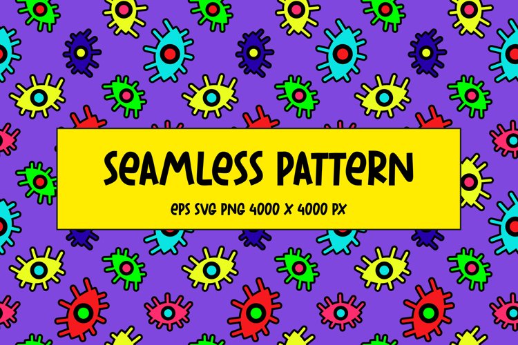 <img src="eyes pattern" alt="Pattern of multicolored abstract eyes">