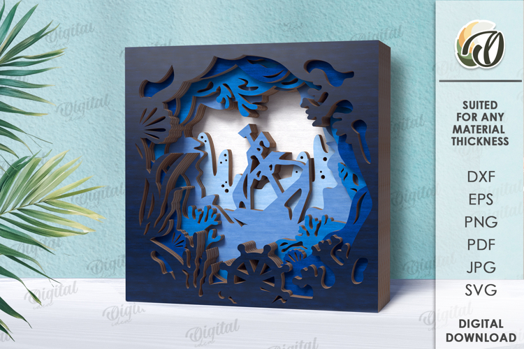 Multilayered Wooden Decor Lasercut. Home decor SVG