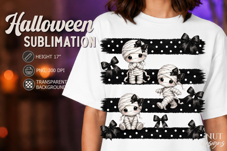 Cute Mummy Halloween Shirt Coquette Halloween sublimation