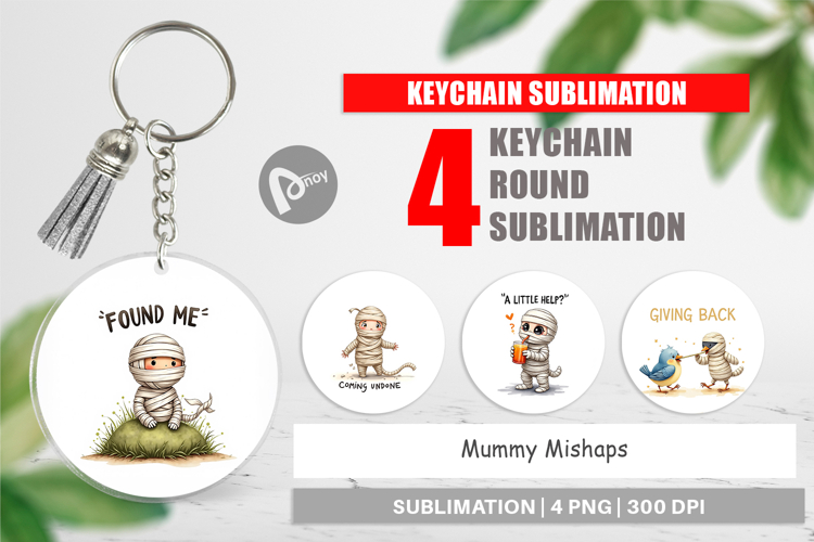 Mummy Mishaps Keychain
