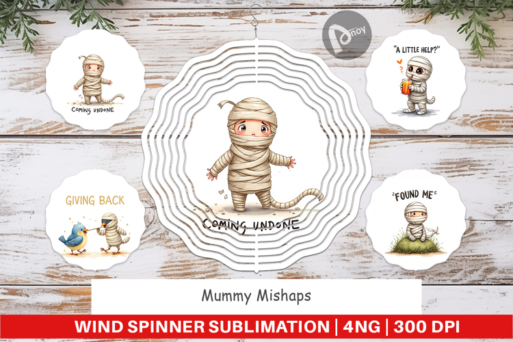 Mummy Mishaps Wind Spinner