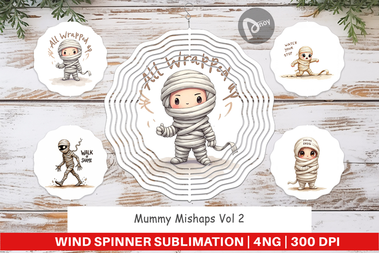 Mummy Mishaps Wind Spinner