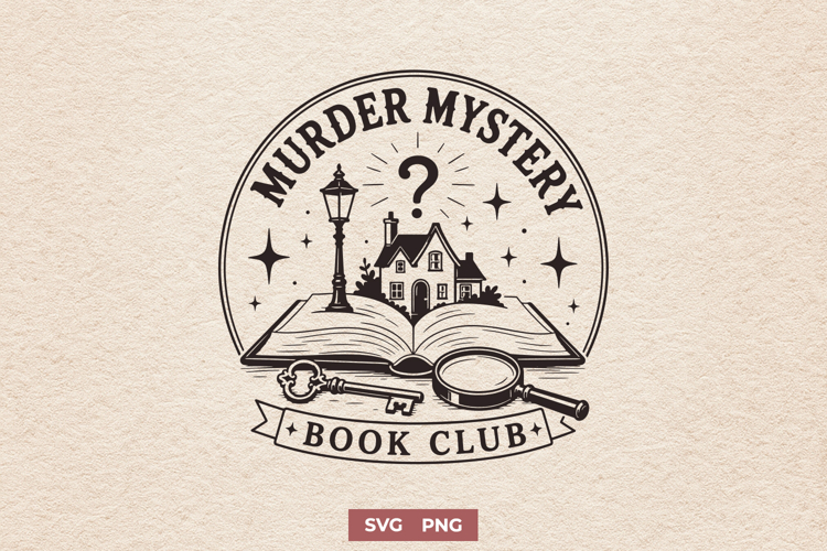 Murder Mystery Book Club SVG, Mystery Reader PNG Design