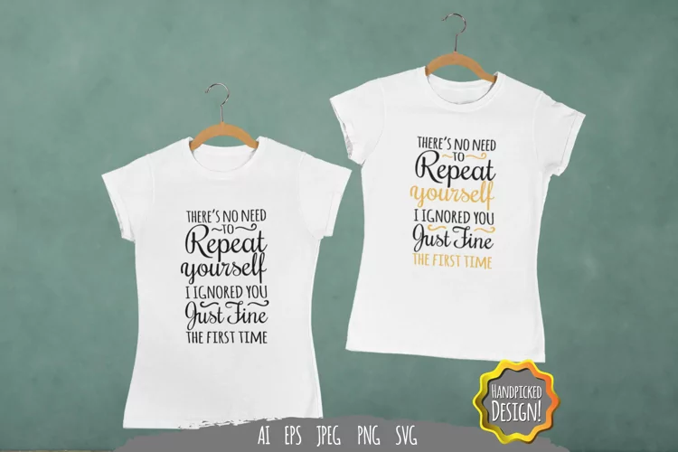 No Need to Repeat Yourself - Sarcastic SVG