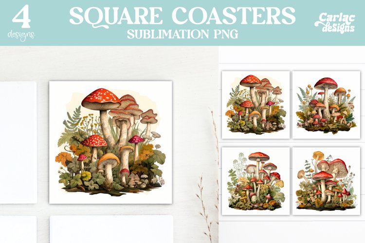 Murshrooms Coaster Sublimation
