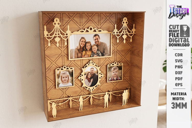 Museum of Us Laser Cut | Personalised 3D Photo Frame | CNC