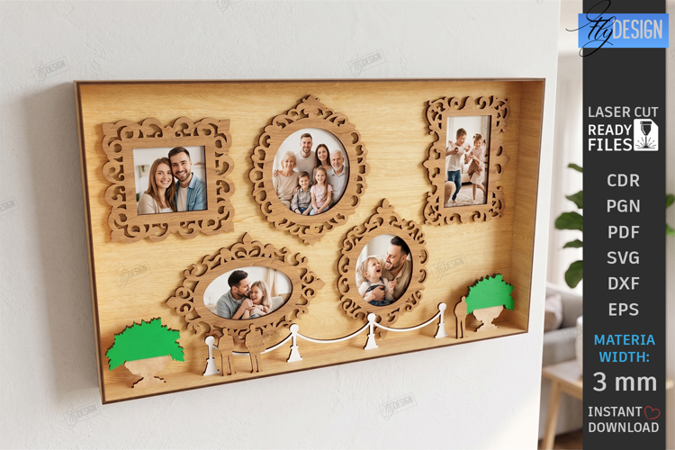 Museum of Us - Personalised Photo Frame Laser Cut Design