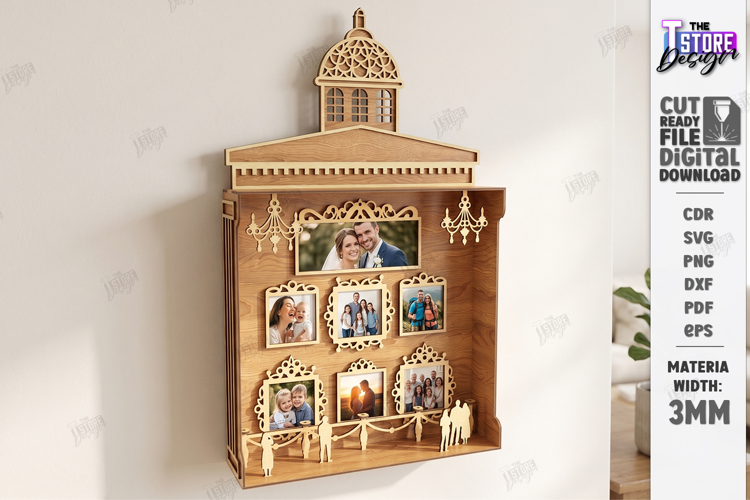 Museum of Us Laser Cut | Personalised 3D Photo Frame | CNC