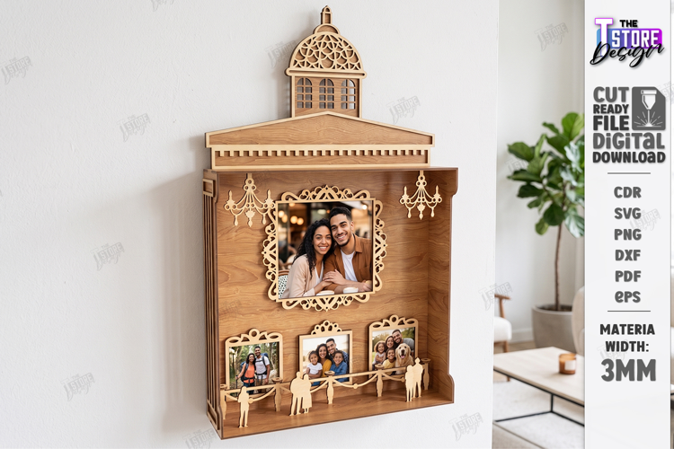 Museum of Us Laser Cut | Personalised 3D Photo Frame | CNC