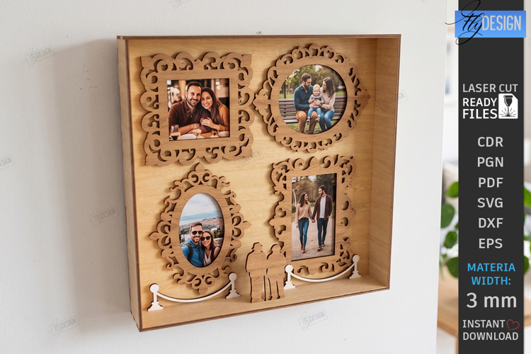 Museum of Us - Personalised Photo Frame Laser Cut Design