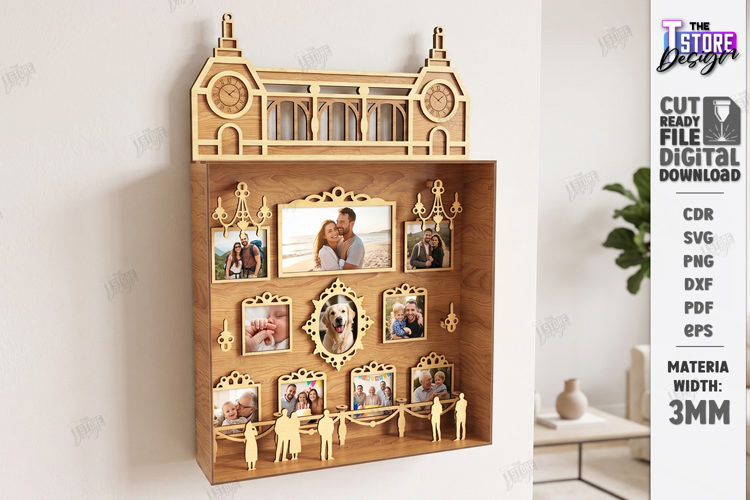 Museum of Us Laser Cut | Personalised 3D Photo Frame | CNC
