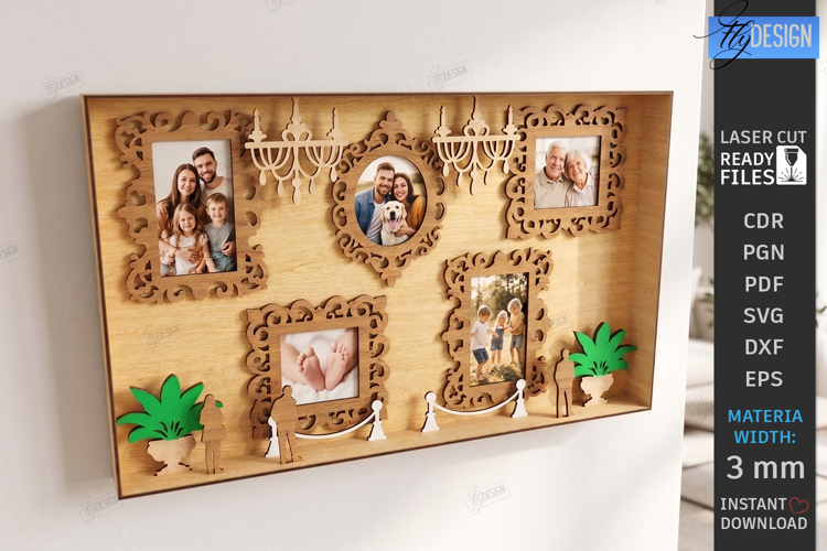 Museum of Us - Personalised Photo Frame Laser Cut Design