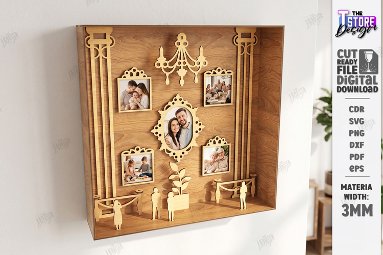 Museum of Us Laser Cut | Personalised 3D Photo Frame | CNC