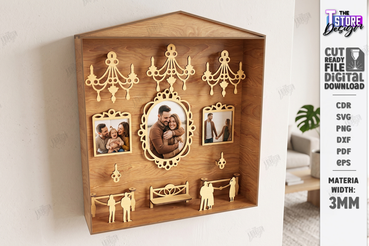 Museum of Us Laser Cut | Personalised 3D Photo Frame | CNC