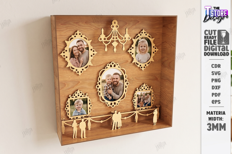 Museum of Us Laser Cut | Personalised 3D Photo Frame | CNC