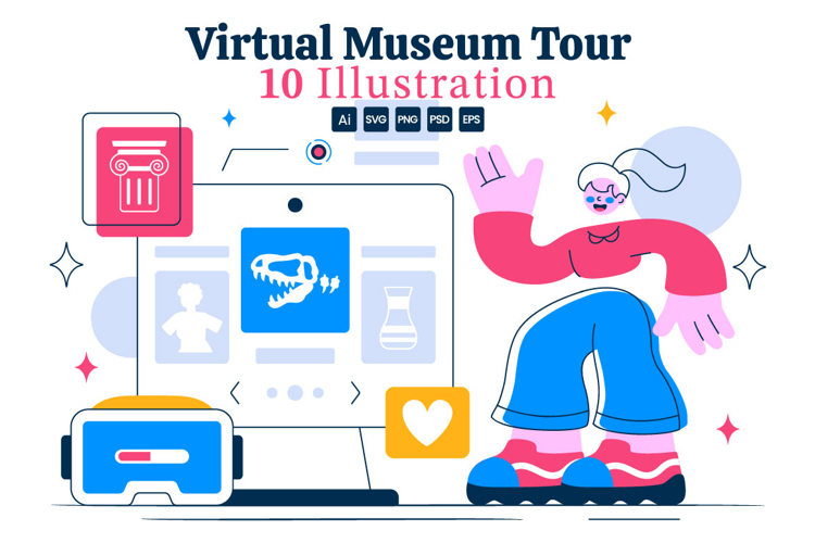 10 Virtual Museum Tour Illustration