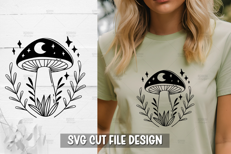 Mushroom with florals SVG Design | Skull SVG for Cricut Silh