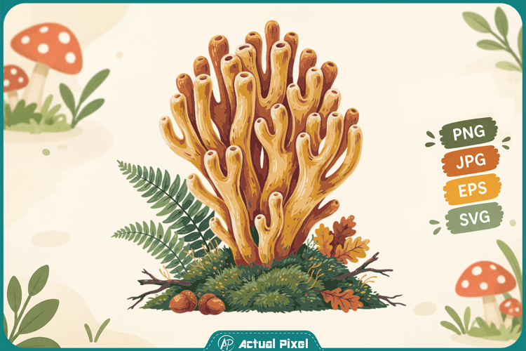Coral Mushroom Clipart