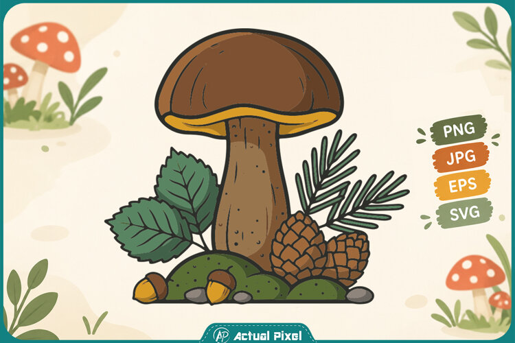 Wild Mushroom Clipart example image 1