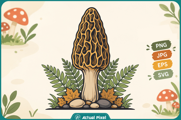 Morel Mushroom Clipart
