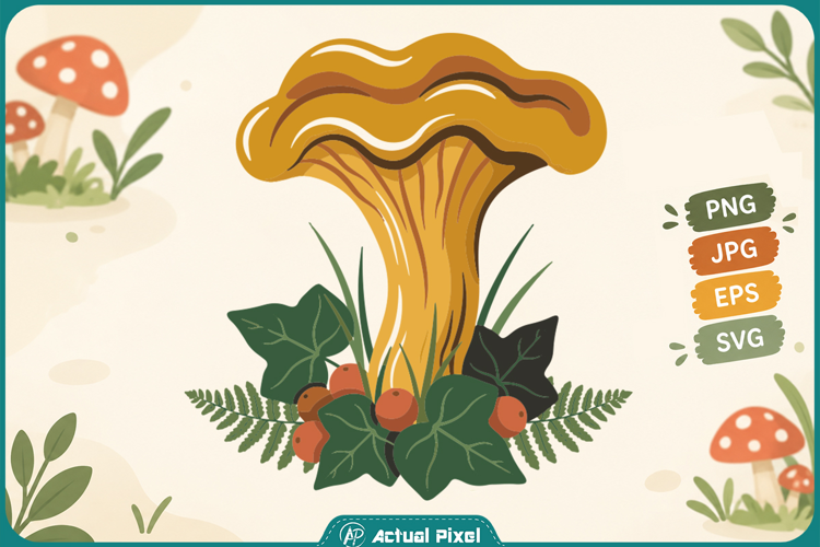 Chanterelle Mushroom Clipart