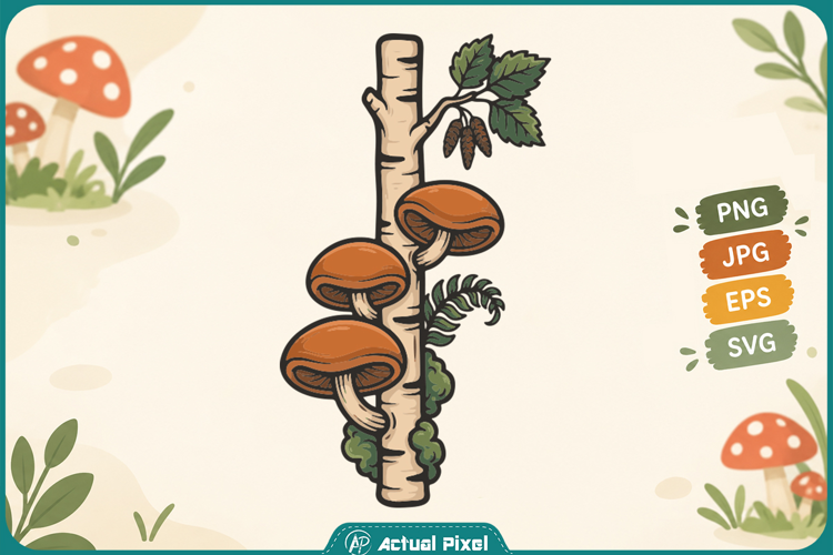 Bracket Mushroom Clipart