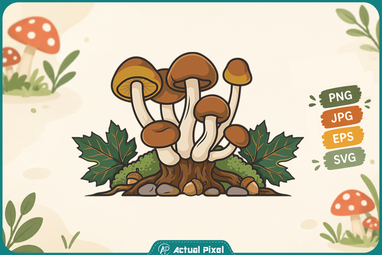 Woodland Mushroom Clipart