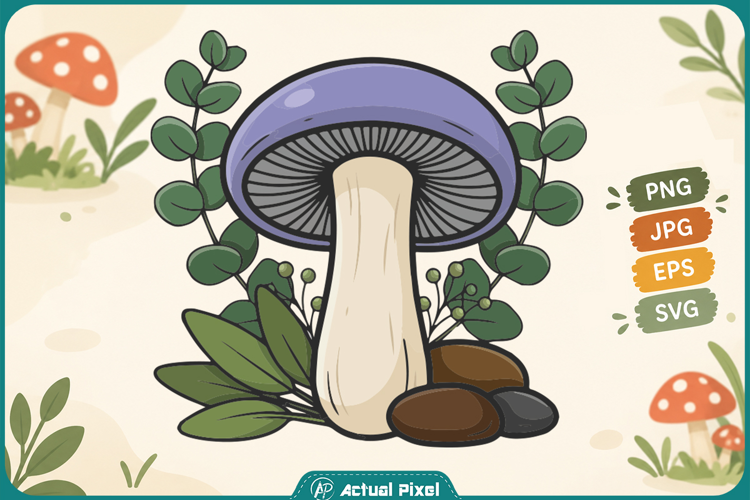 Purple Mushroom Clipart