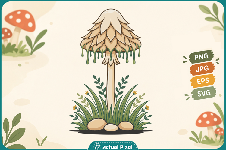 Shaggy Mushroom Clipart