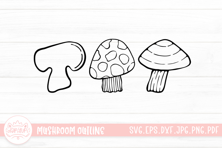 Mushroom Doodle Clipart SVG