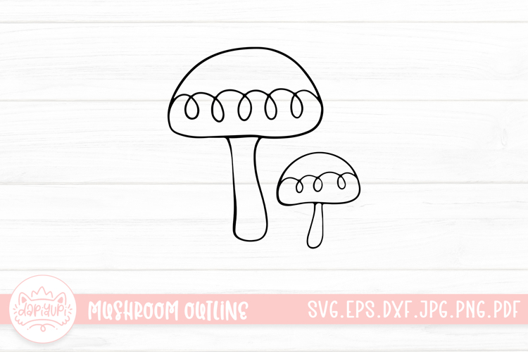 Mushroom Doodle Clipart