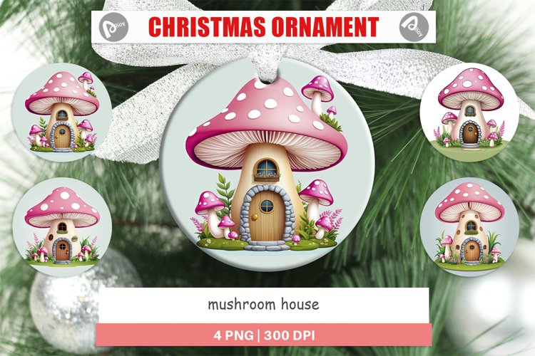Christmas Ornaments Mushroom House