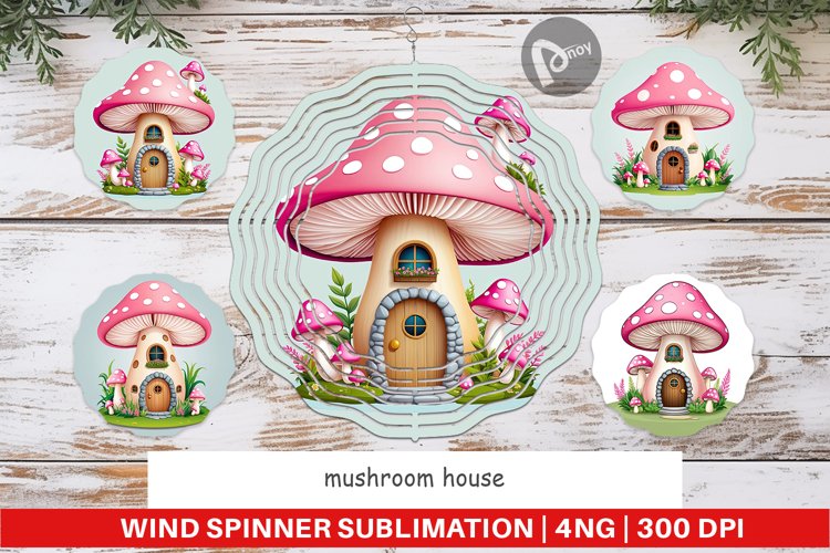 Wind Spinner Mushroom House