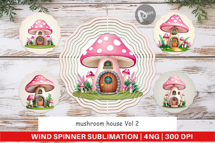 Wind Spinner Mushroom House