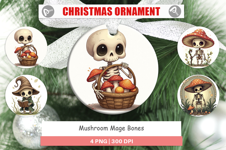 Ornament Mushroom Mage Skeletons