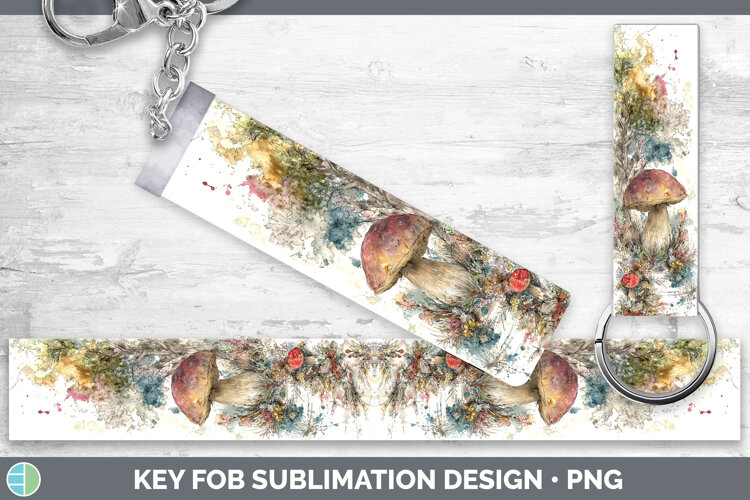 GorgeousMushroom Sketch Key Fob design.