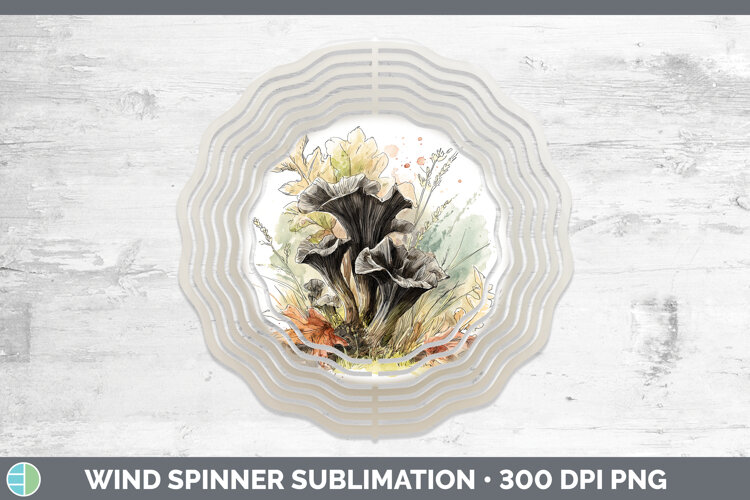 GorgeousMushroom Sketch Wind Spinner design.