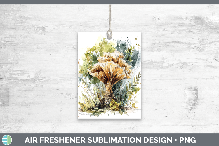 Brain Mushroom Sketch Air Freshener Sublimation Design